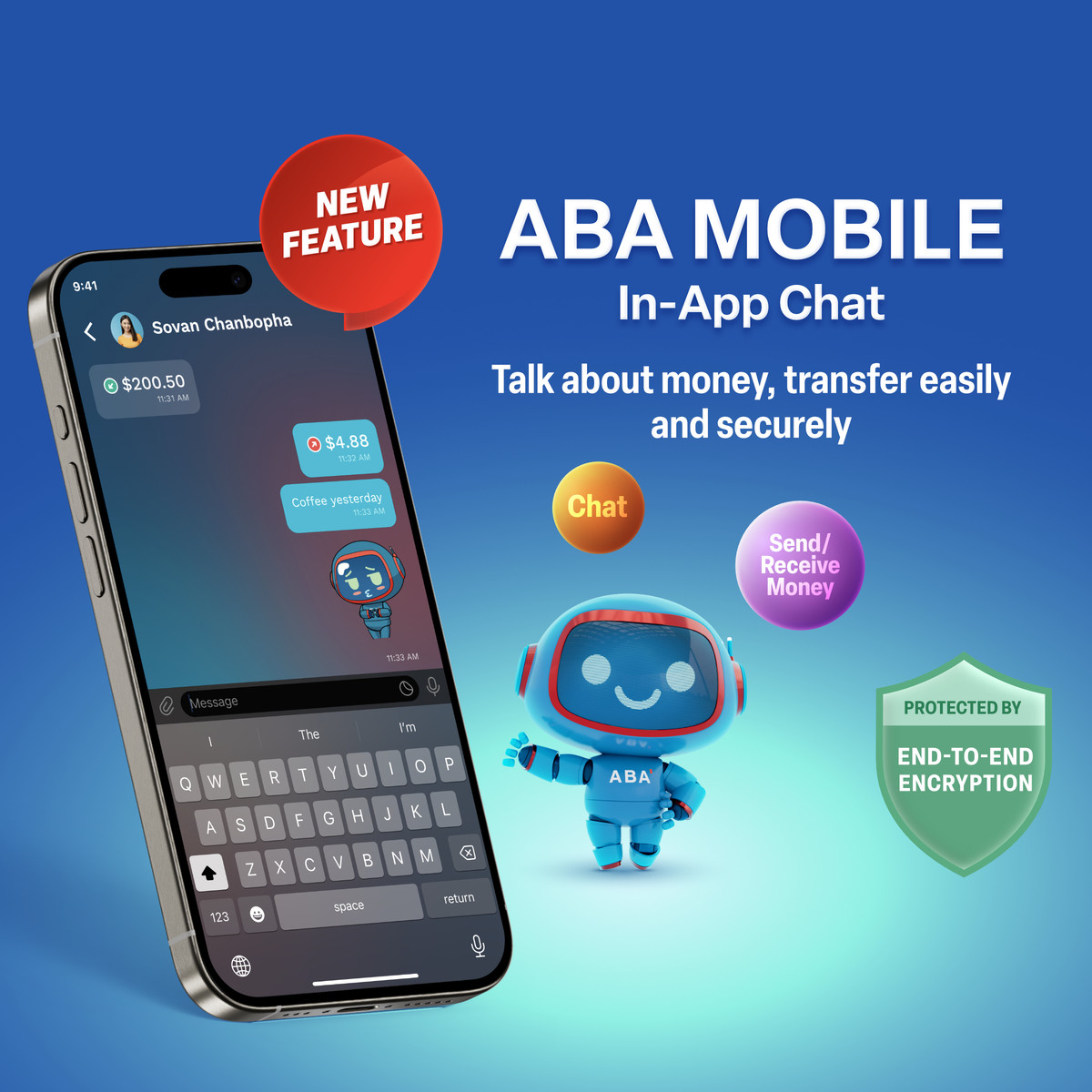 Introducing revolutionary ABA Mobile In-App Chat for secure money conversations